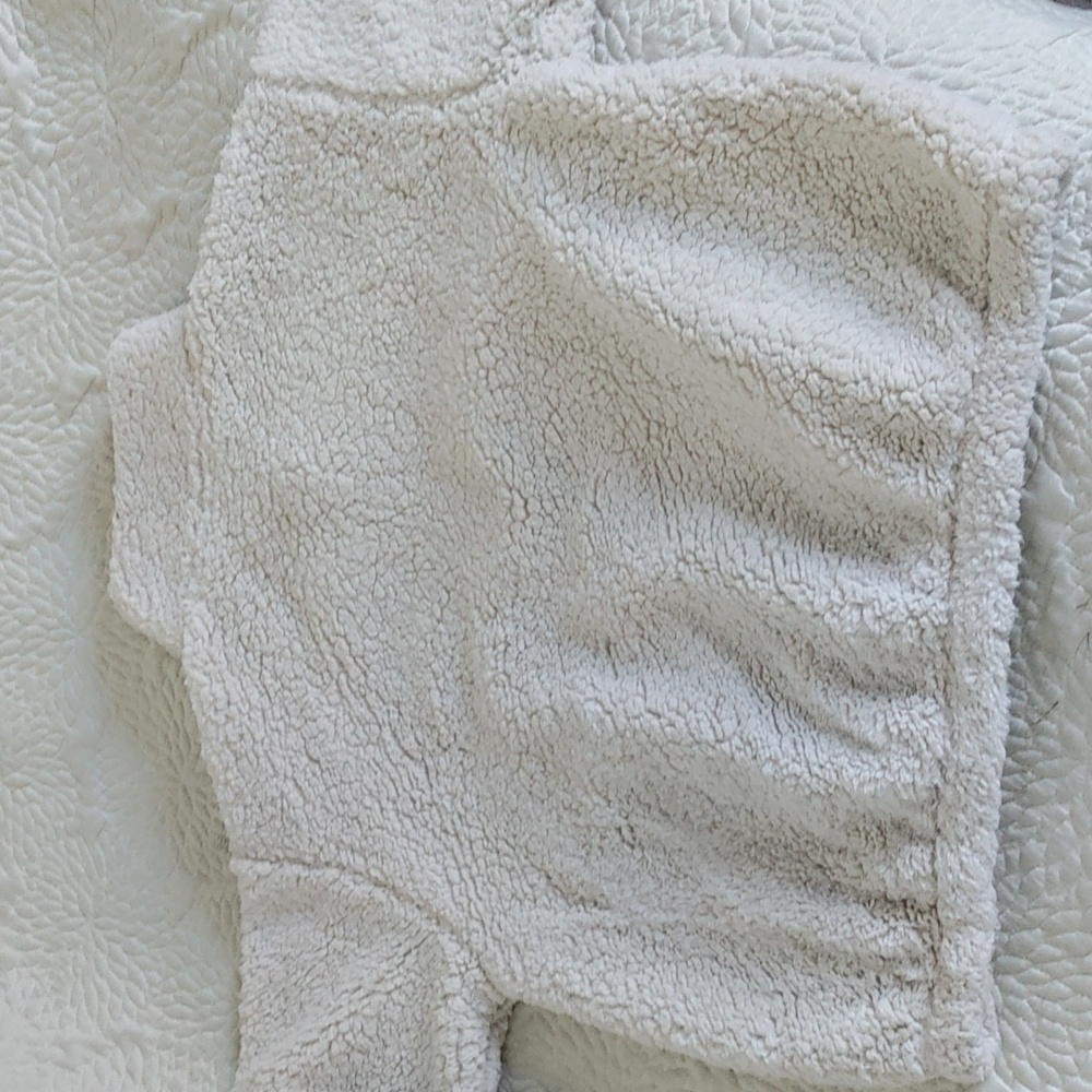 Athleta Cream Sherpa Half-Zip Jacket Medium - Picture 6 of 6